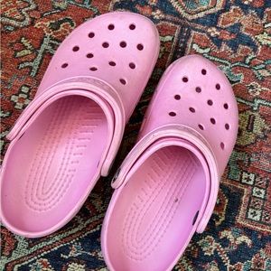 Pink crocs